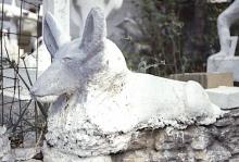 Eldren M. Bailey, guardian dog sculpture