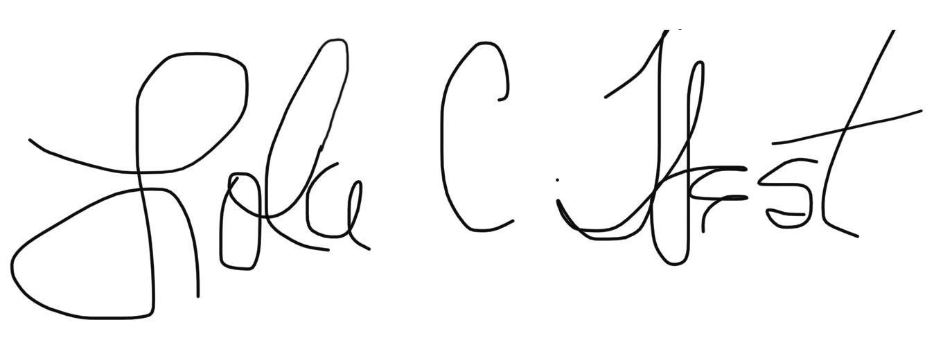 Signature of Lola C. West