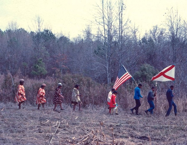 Groundbreaking ceremony for the Freedom Quilting Bee sewing center